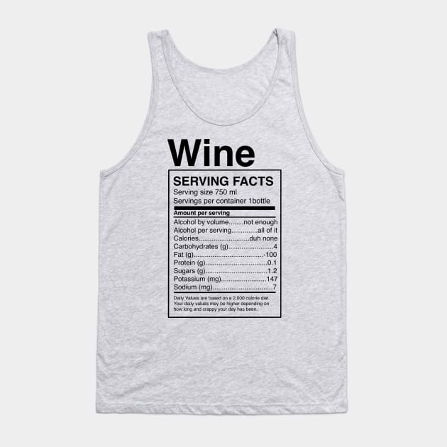 Facts of Wine Tank Top by joefixit2